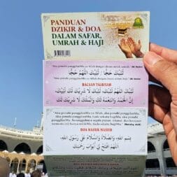 kartu lipat dzikir dan doa dalam safar, haji dan umrah